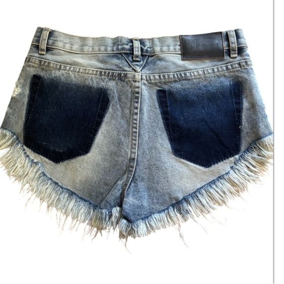 One Teaspoon Distress Cut off Jean Shorts NWOT - Picture 2 of 3